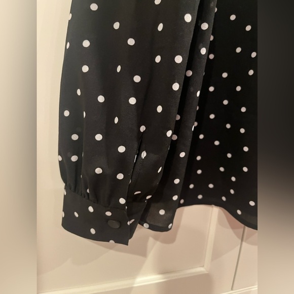 J. Crew black and white polka dots blouse Sz. S NWOT - Picture 4 of 4